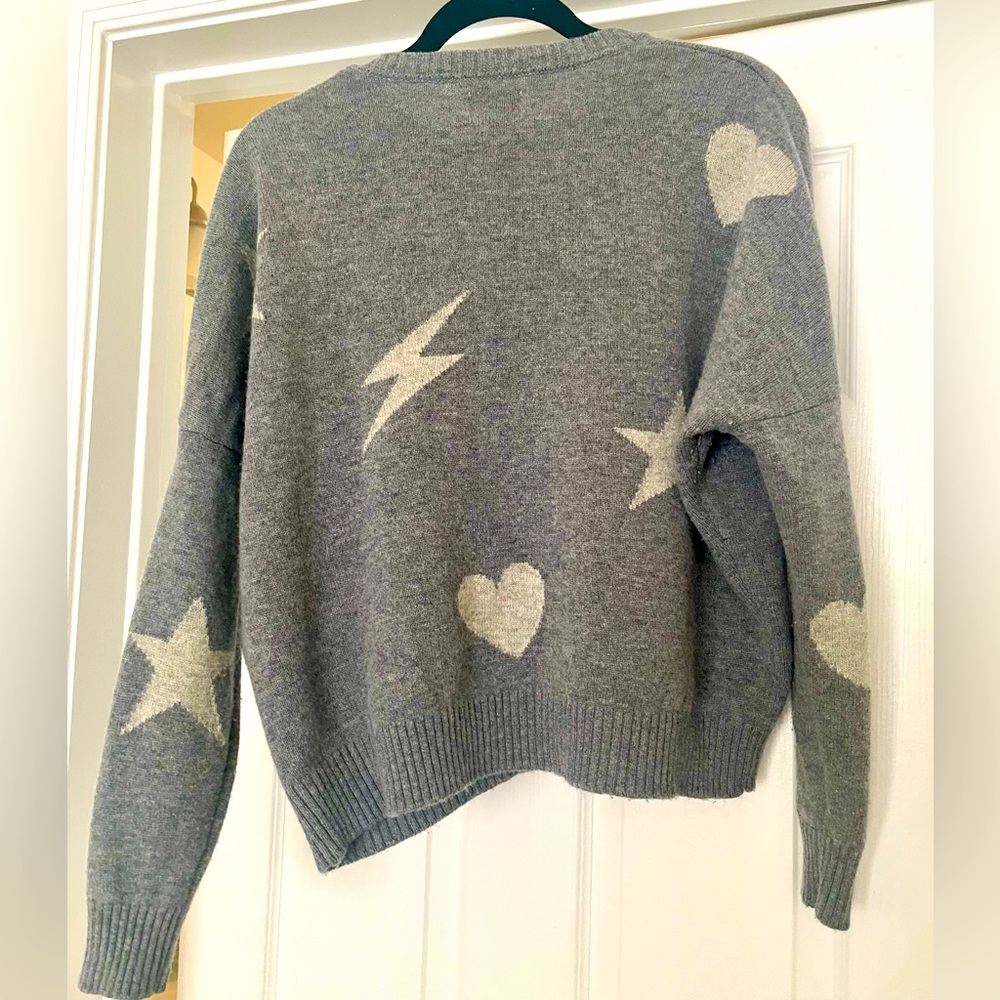 Sundry Star Heart Lightning Bolt Sweater - Picture 2 of 8